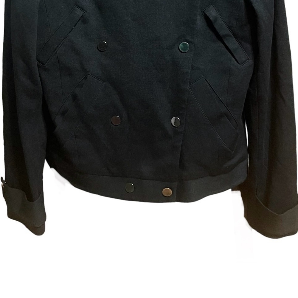 Robert Rodriguez Black Ponte Moto Jacket Double Breasted Size 6 - Picture 6 of 12